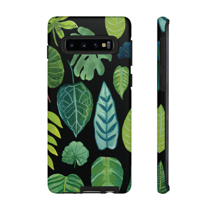 Leaves on Black | Tough Phone Case