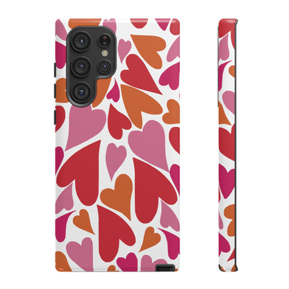 Heart Charmer on White | Tough Phone Case