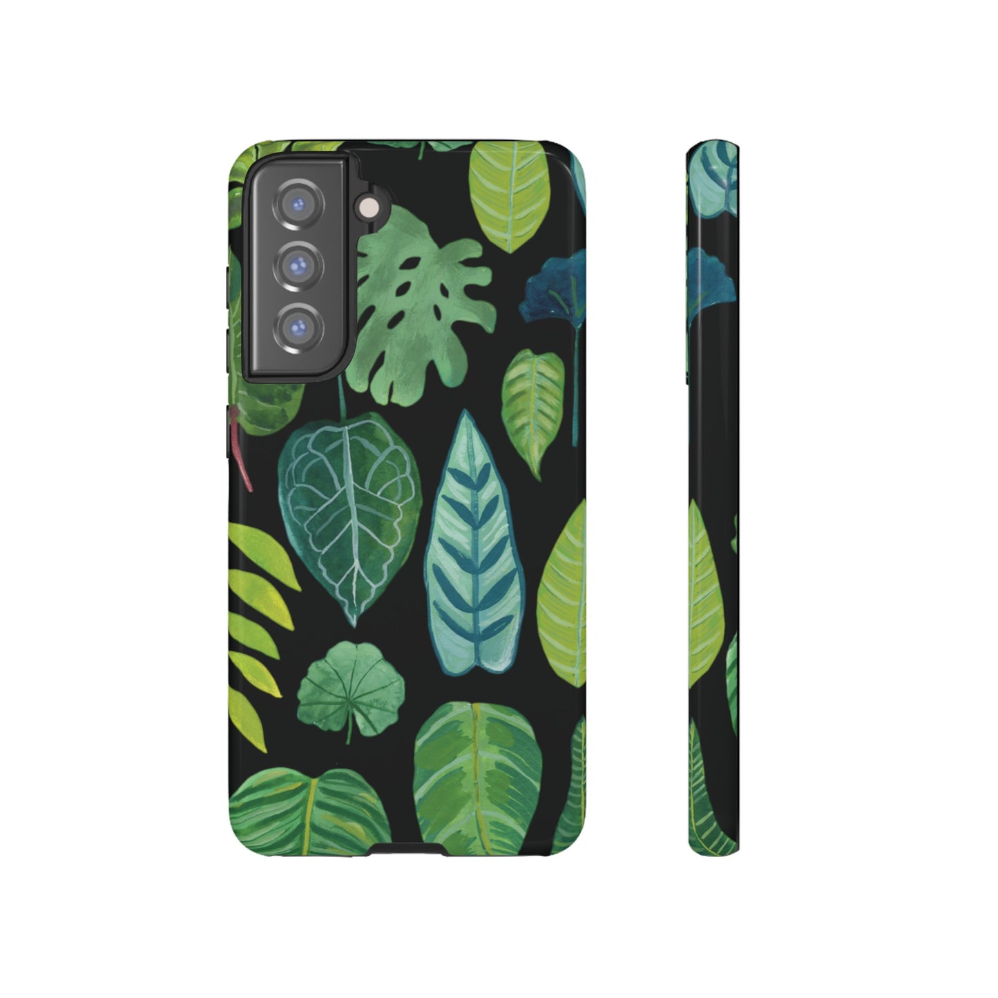 Leaves on Black | Tough Phone Case