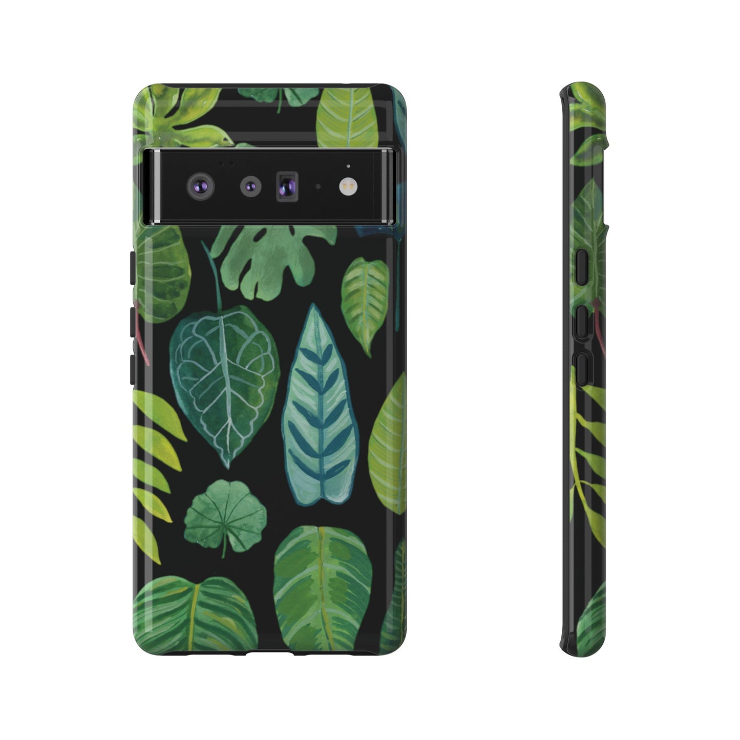 Leaves on Black | Tough Phone Case