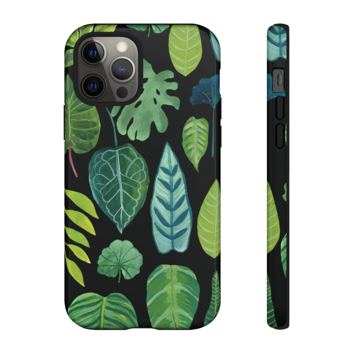 Leaves on Black | Tough Phone Case