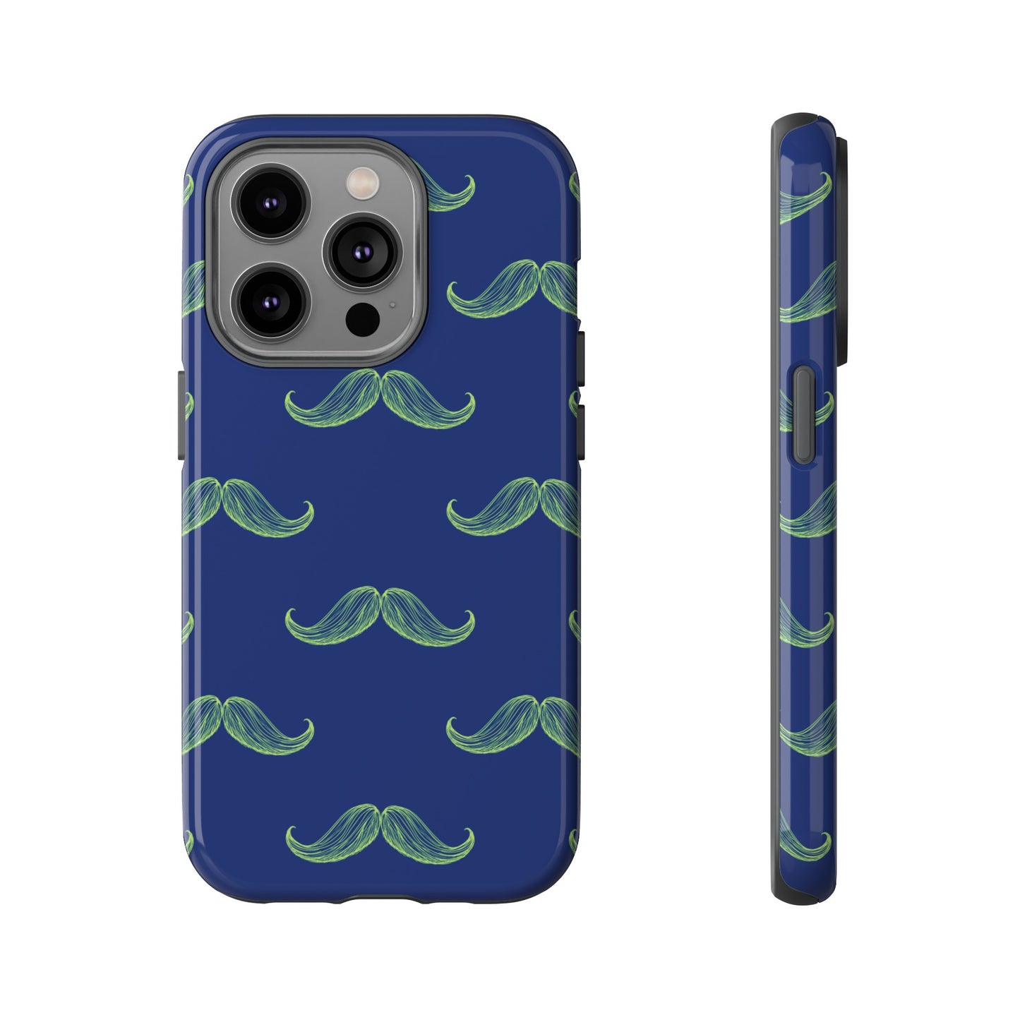 Blue 'Stache Tough Phone Case