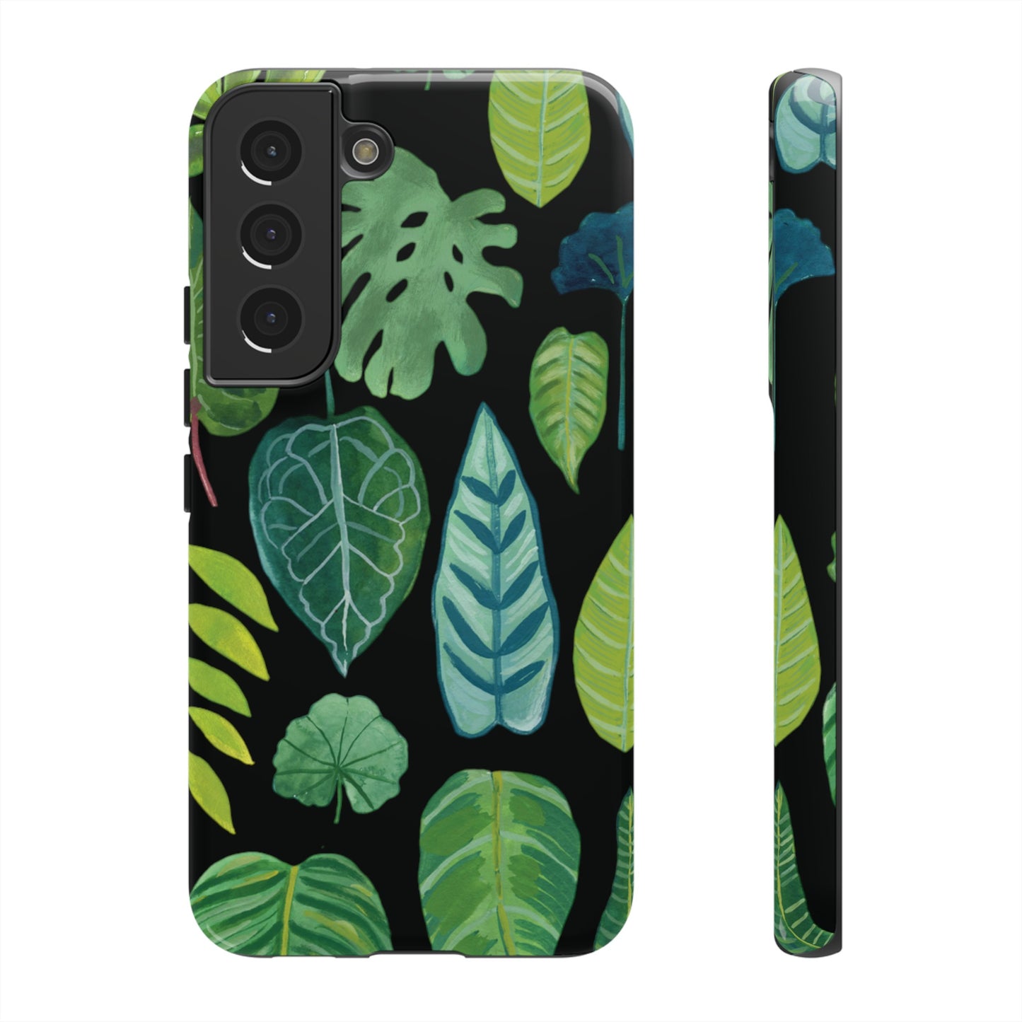 Leaves on Black | Tough Phone Case