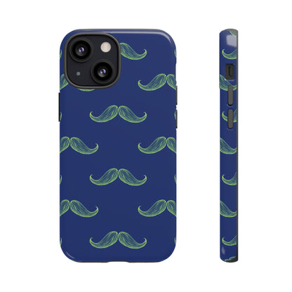 Blue 'Stache Tough Phone Case