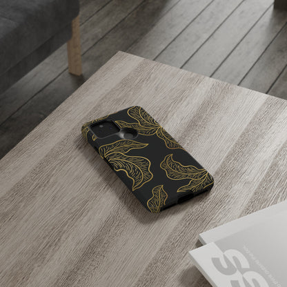 Gold Leaf on Black | Tough Phone Case