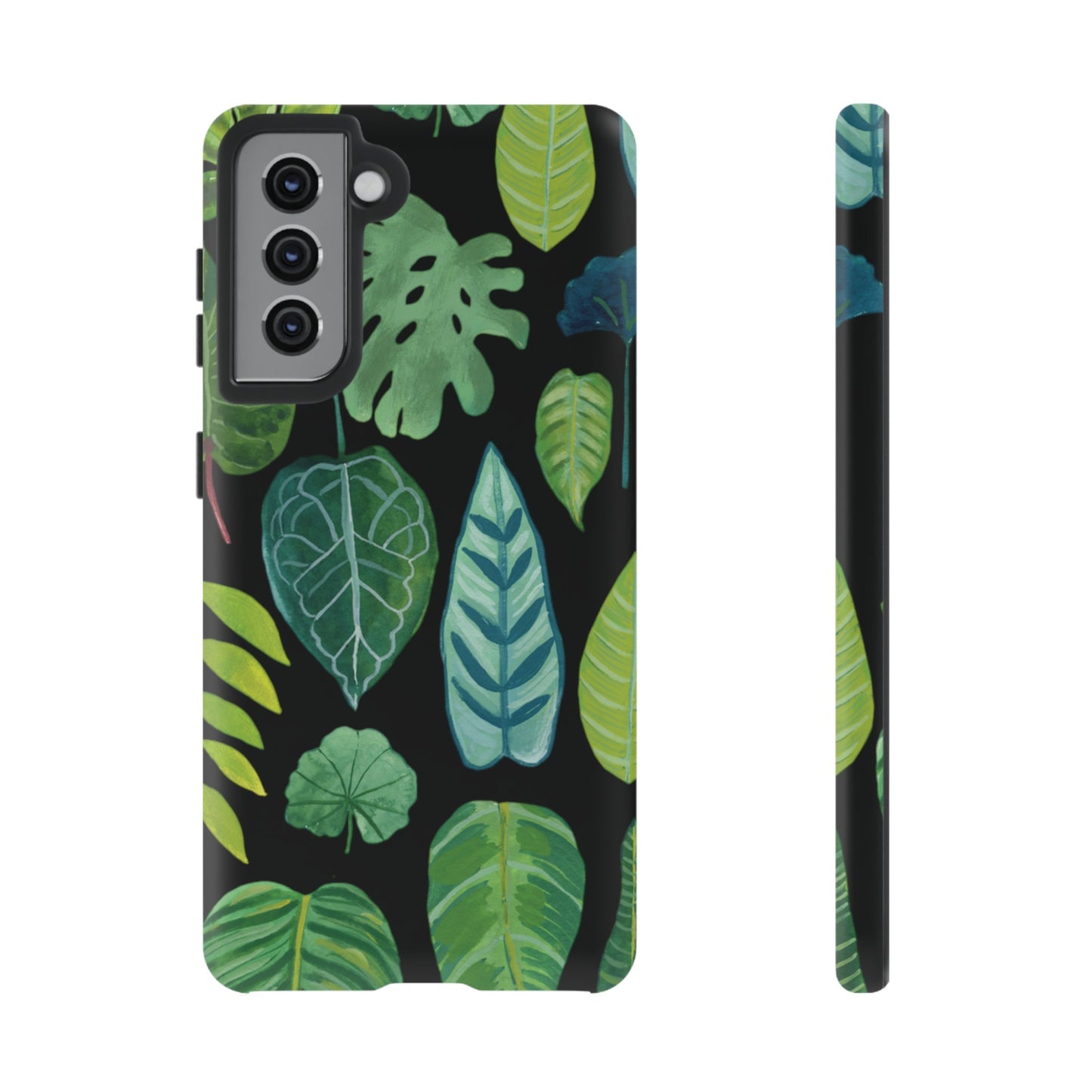 Leaves on Black | Tough Phone Case