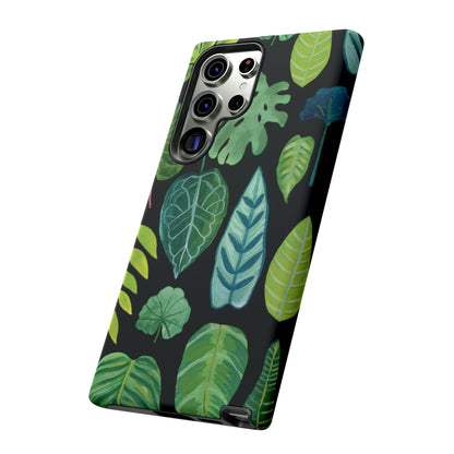 Leaves on Black | Tough Phone Case