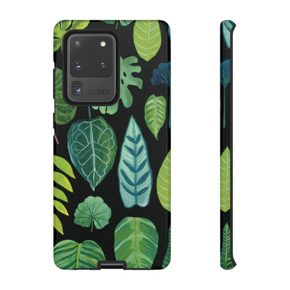 Leaves on Black | Tough Phone Case