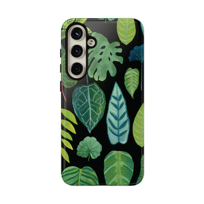 Leaves on Black | Tough Phone Case