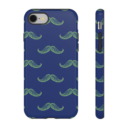 Blue 'Stache Tough Phone Case