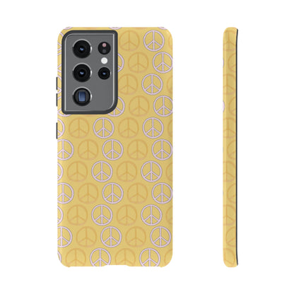 Peace on Yellow | Tough Phone Case