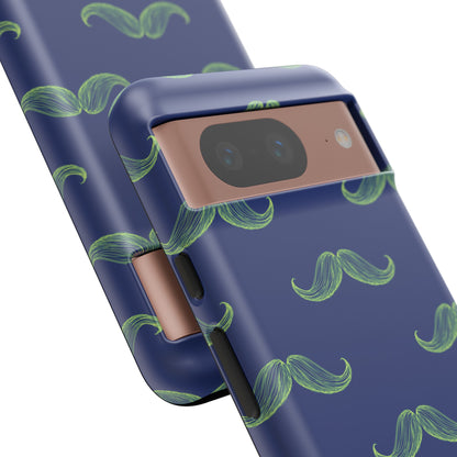 Blue 'Stache Tough Phone Case