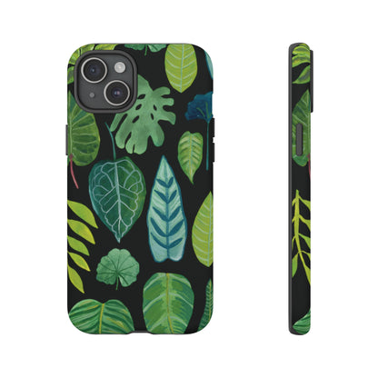 Leaves on Black | Tough Phone Case