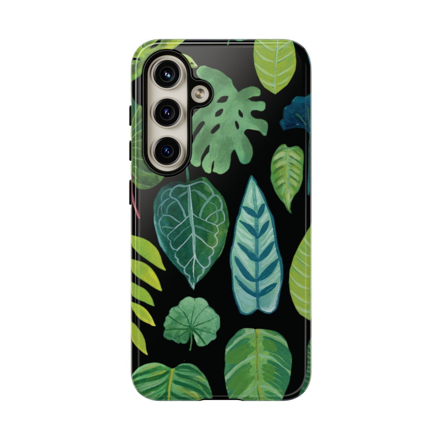 Leaves on Black | Tough Phone Case