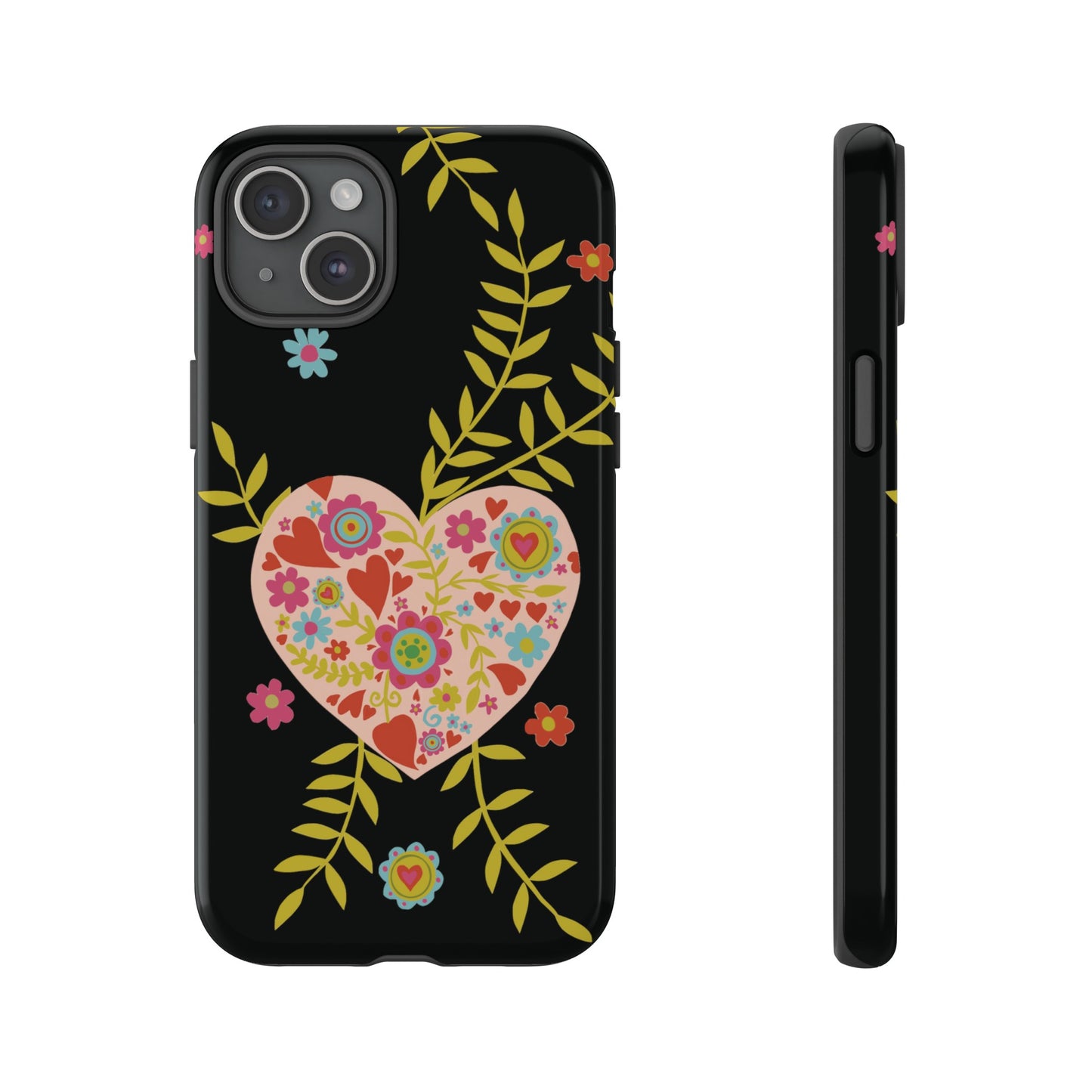 Let Love Bloom on Black | Tough Phone Case