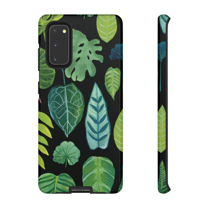 Leaves on Black | Tough Phone Case