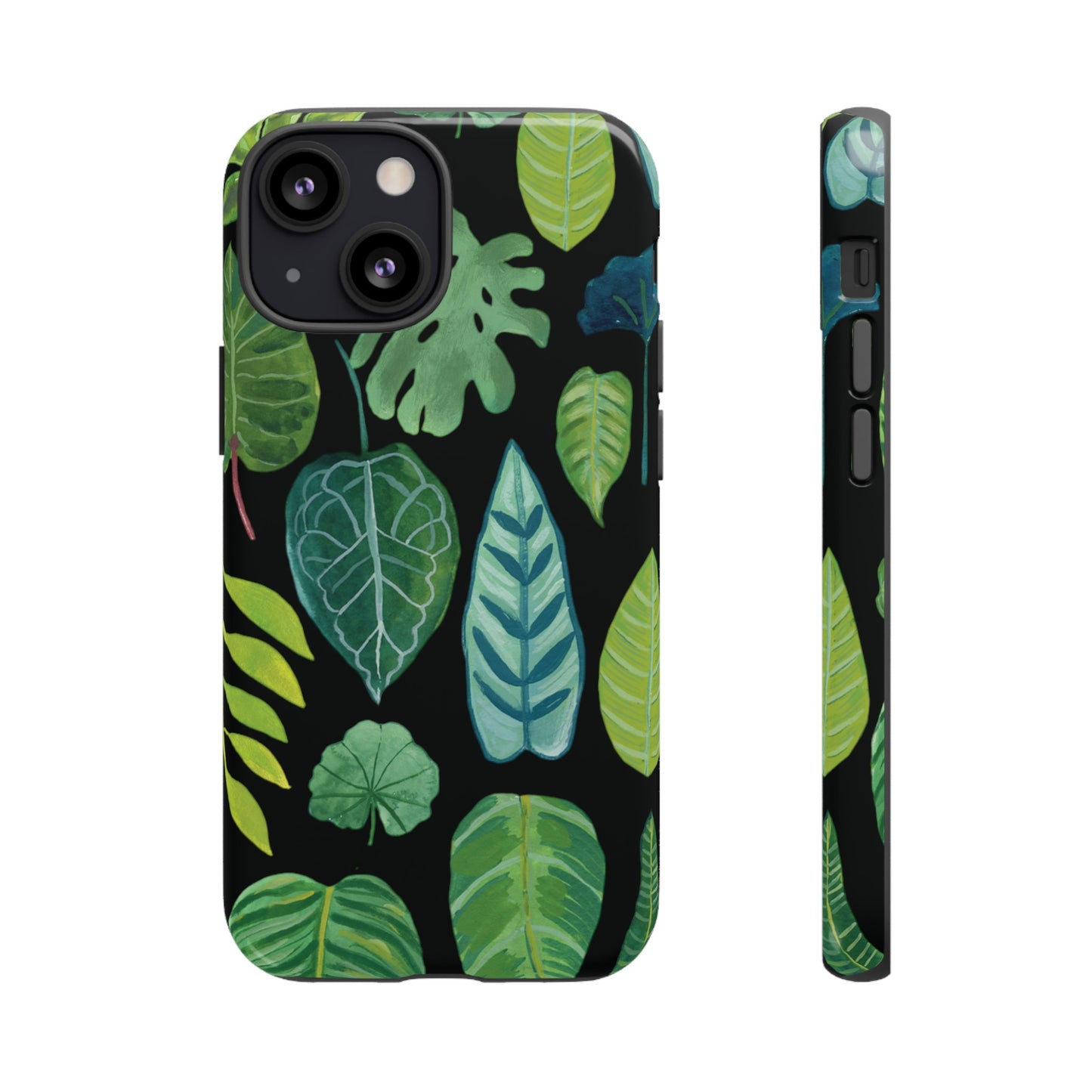 Leaves on Black | Tough Phone Case