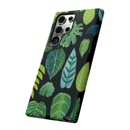 Leaves on Black | Tough Phone Case