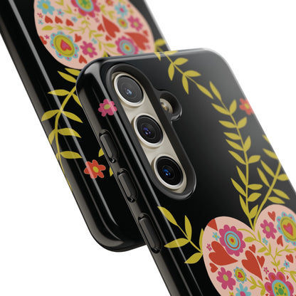 Let Love Bloom on Black | Tough Phone Case