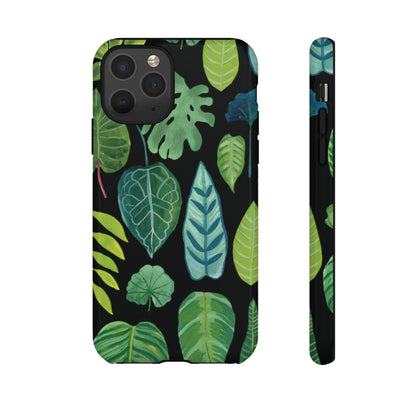 Leaves on Black | Tough Phone Case