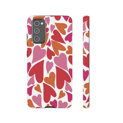 Heart Charmer on White | Tough Phone Case