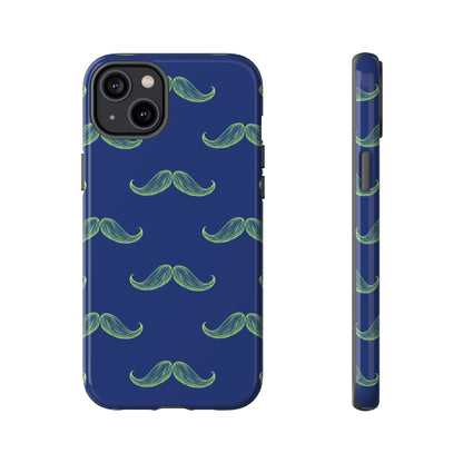 Blue 'Stache Tough Phone Case