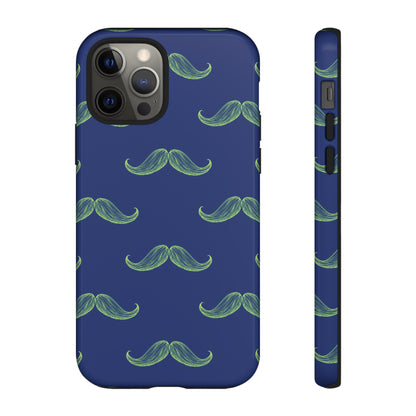 Blue 'Stache Tough Phone Case