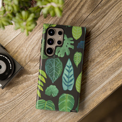 Leaves on Black | Tough Phone Case