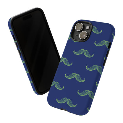 Blue 'Stache Tough Phone Case