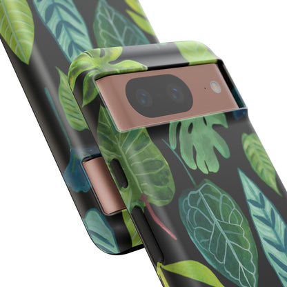 Leaves on Black | Tough Phone Case