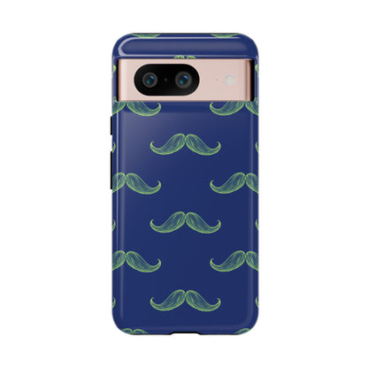 Blue 'Stache Tough Phone Case