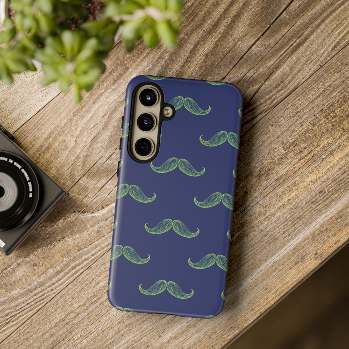 Blue 'Stache Tough Phone Case