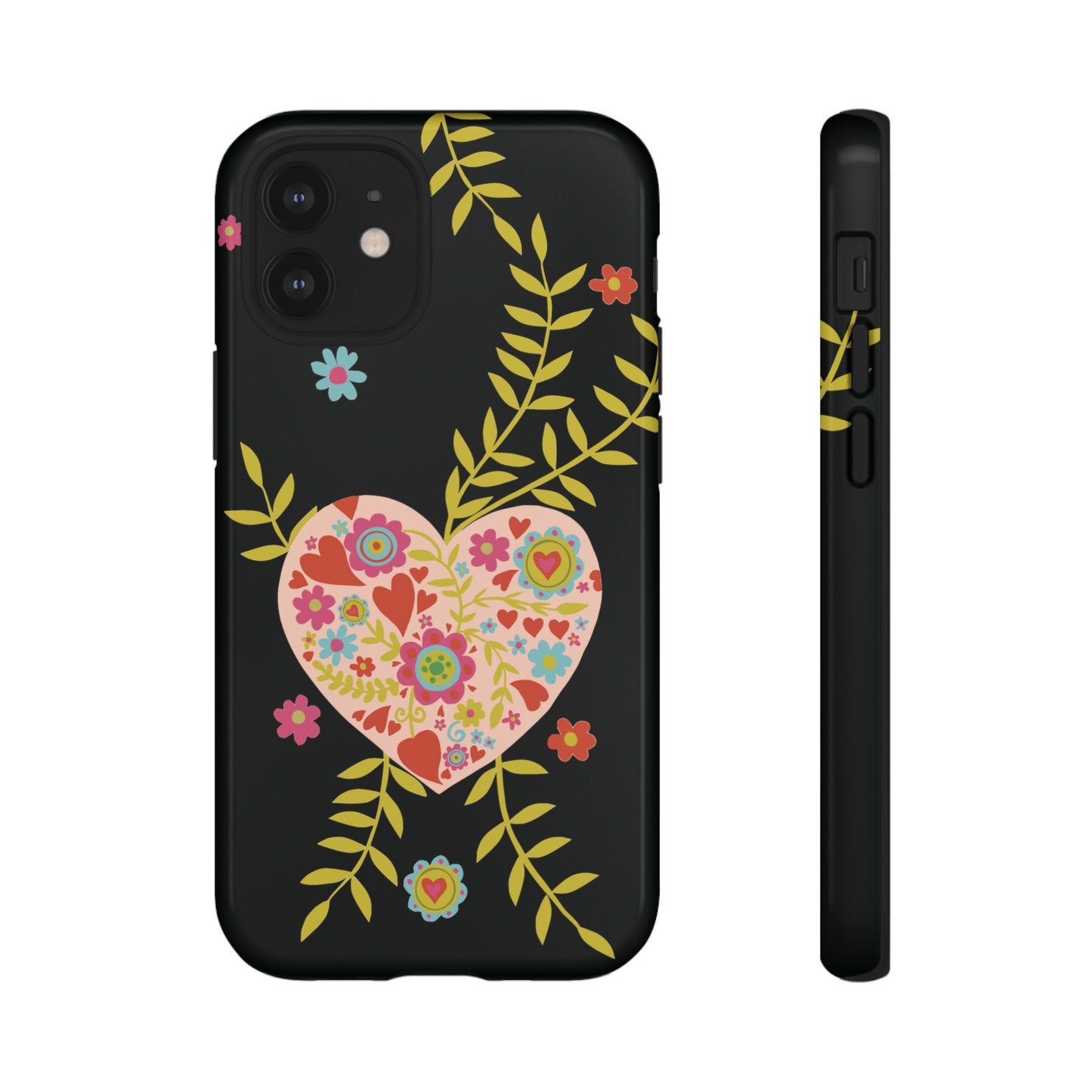 Let Love Bloom on Black | Tough Phone Case