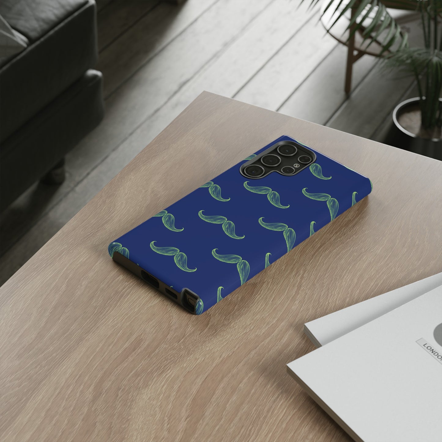 Blue 'Stache Tough Phone Case