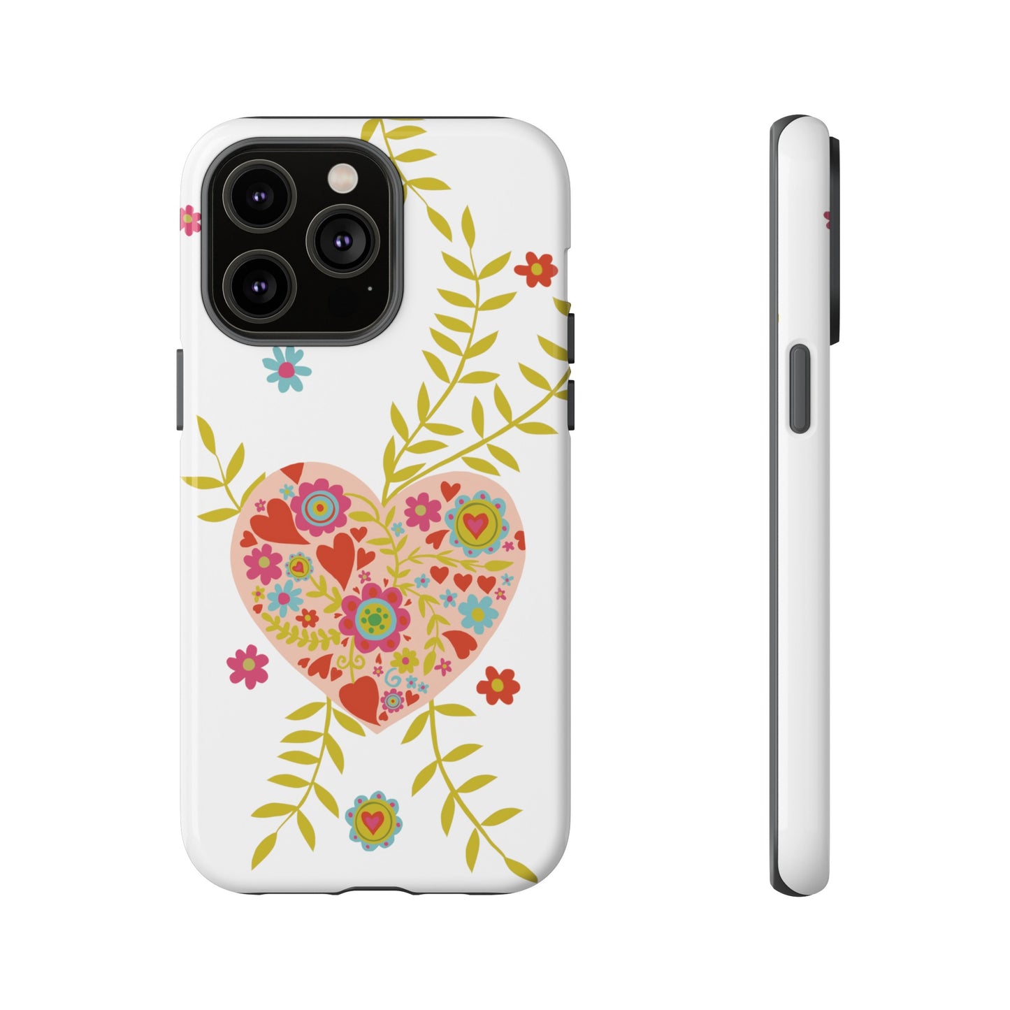 Let Love Bloom on White | Tough Phone Case