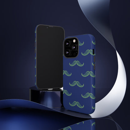 Blue 'Stache Tough Phone Case