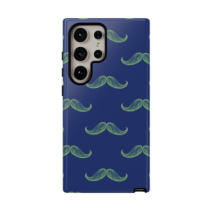 Blue 'Stache Tough Phone Case