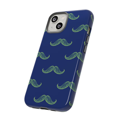 Blue 'Stache Tough Phone Case