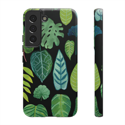 Leaves on Black | Tough Phone Case