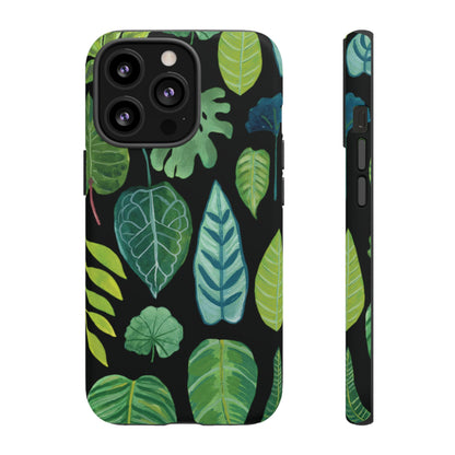 Leaves on Black | Tough Phone Case