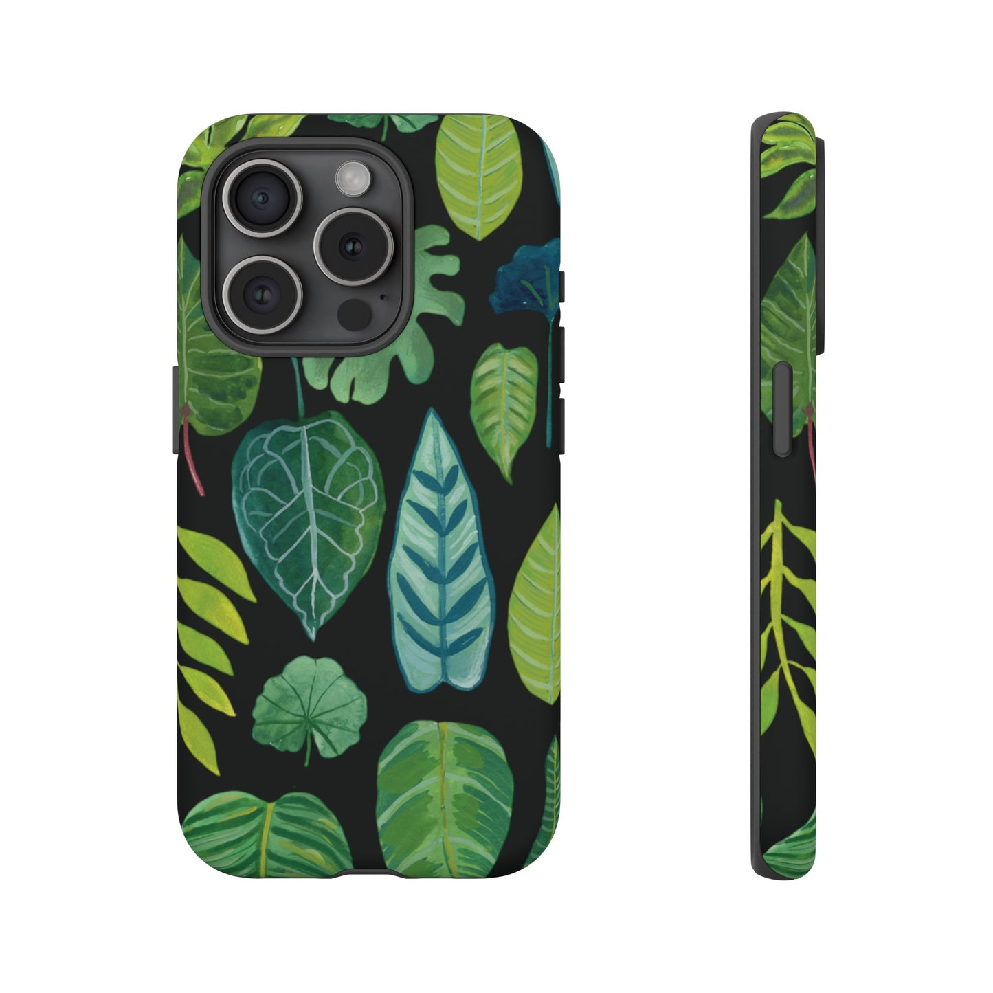 Leaves on Black | Tough Phone Case