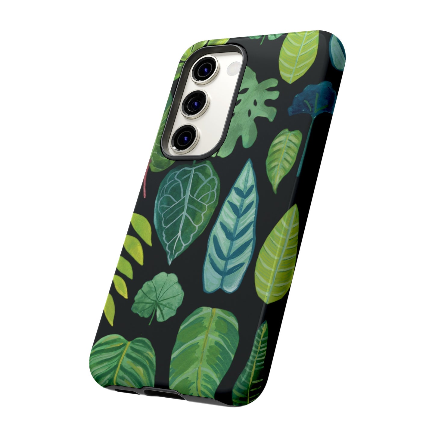 Leaves on Black | Tough Phone Case