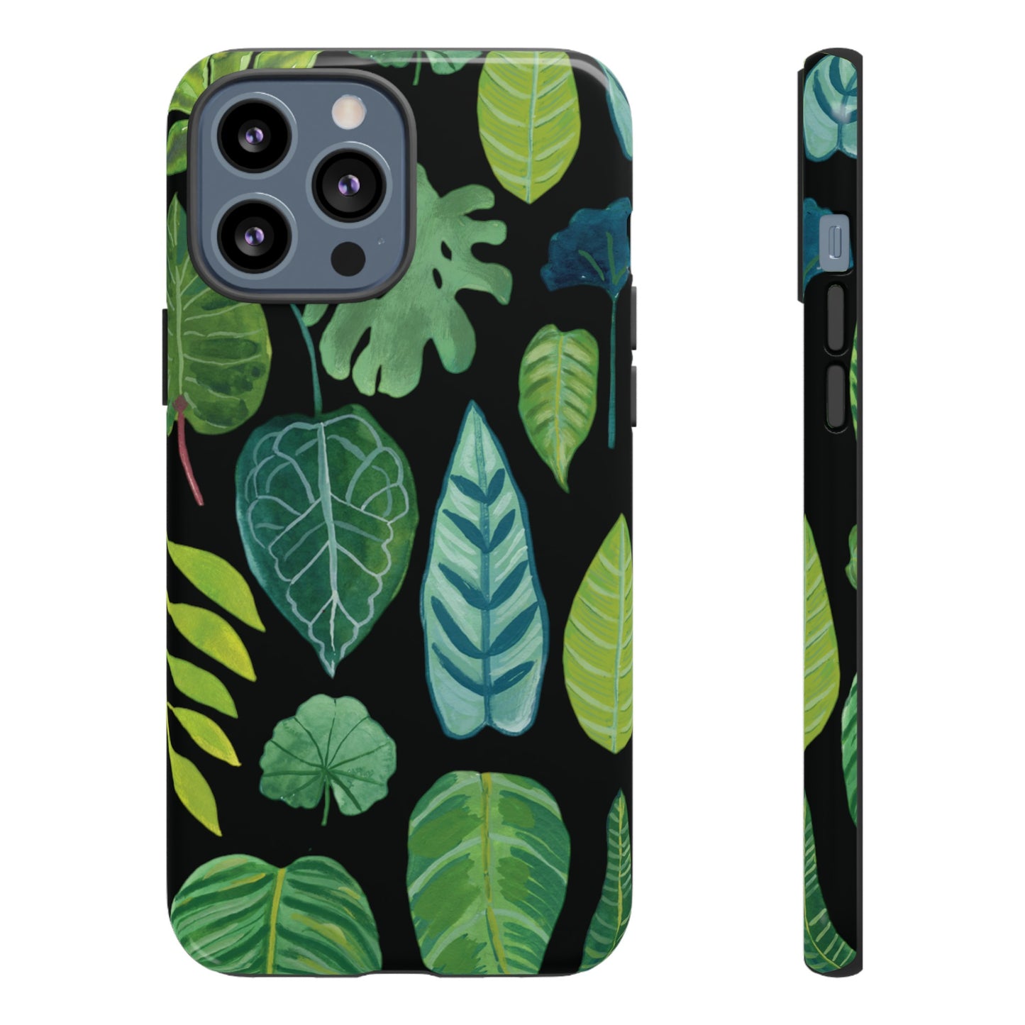 Leaves on Black | Tough Phone Case