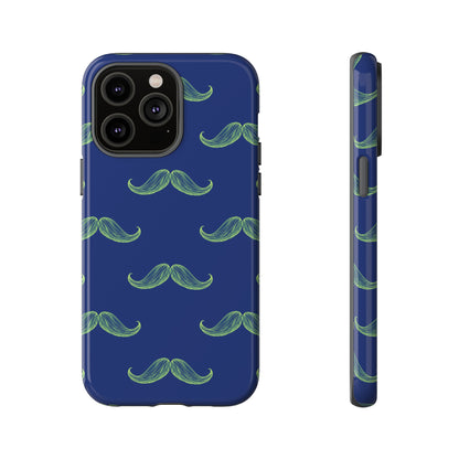 Blue 'Stache Tough Phone Case