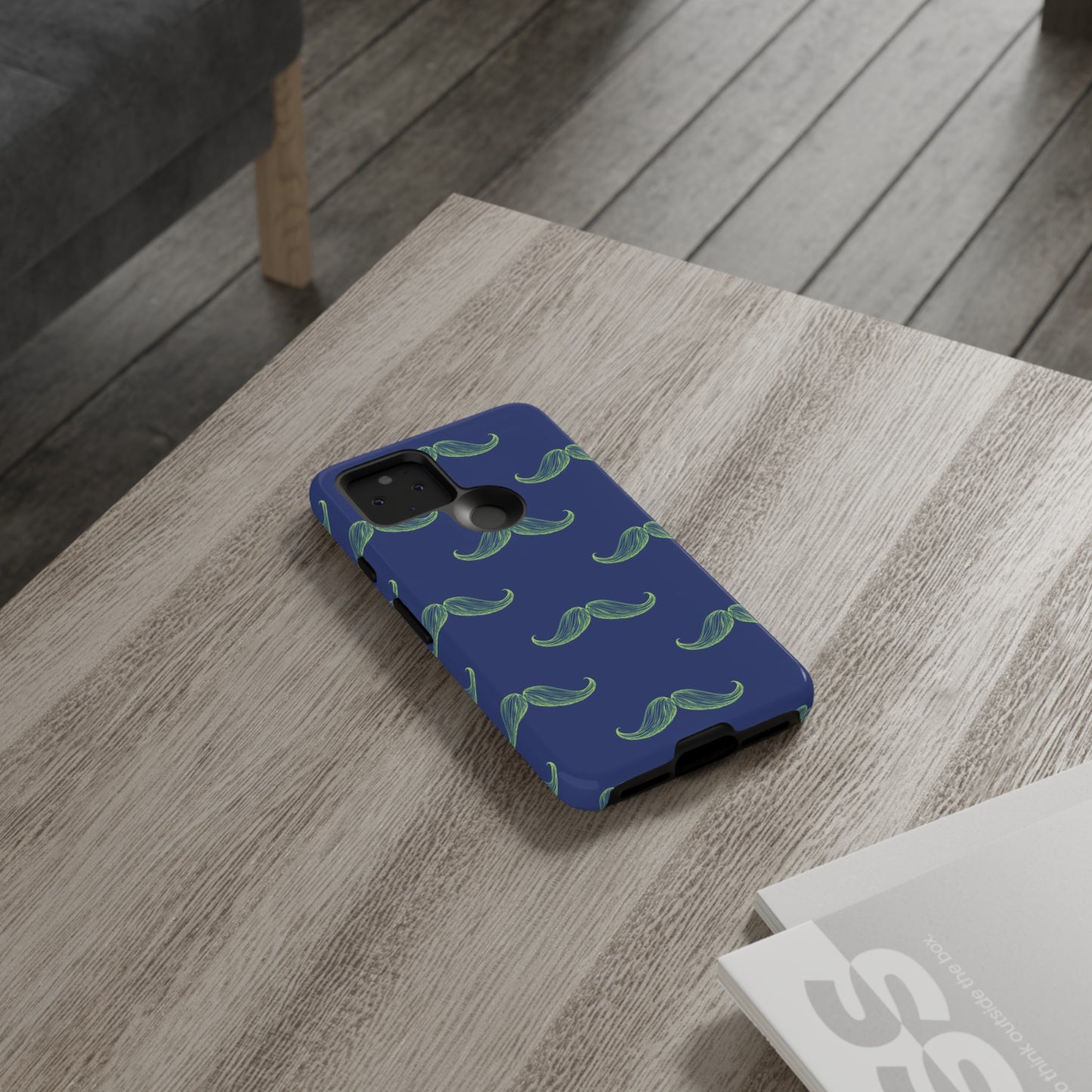 Blue 'Stache Tough Phone Case