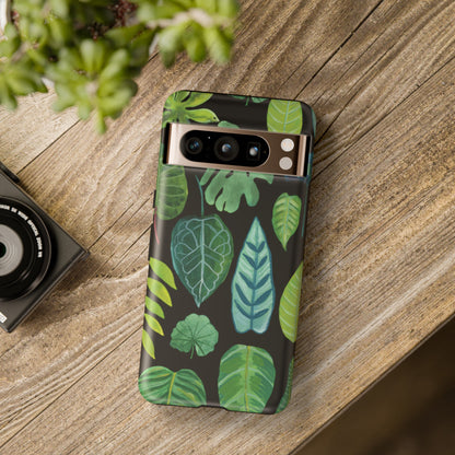 Leaves on Black | Tough Phone Case