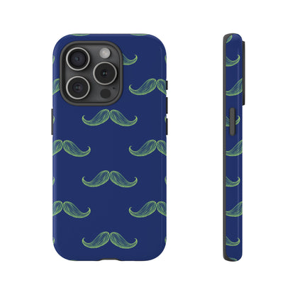 Blue 'Stache Tough Phone Case