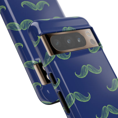 Blue 'Stache Tough Phone Case