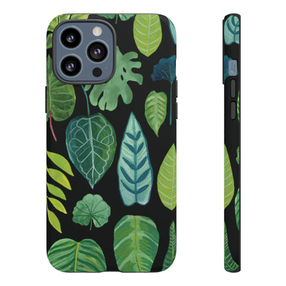 Leaves on Black | Tough Phone Case