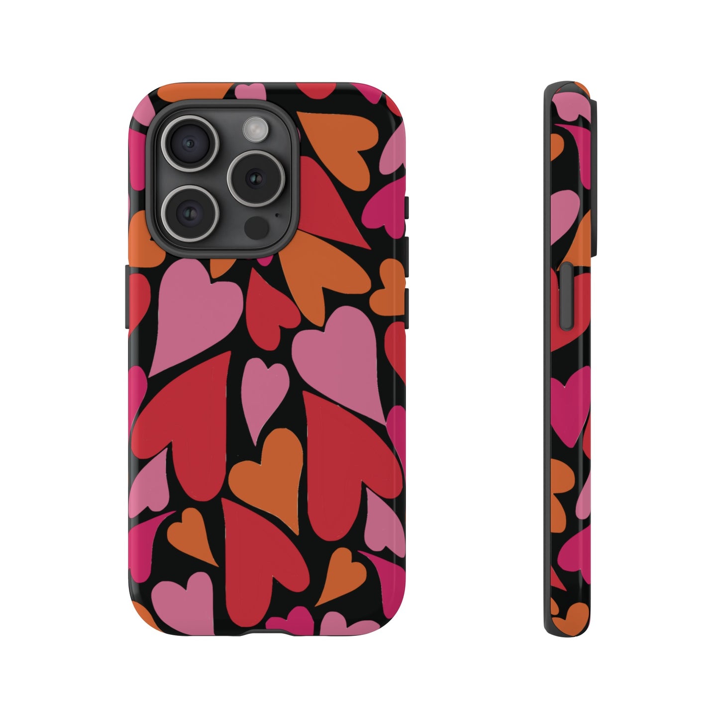 Heart Charmer on Black | Tough Phone Case